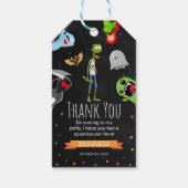Leuke Halloween Kinderverjaardagsfeest Dank Je Fav Cadeaulabel (Voorkant)