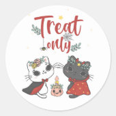 Leuke Halloween-klassieker Ronde Sticker (Voorkant)