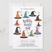 Leuke Halloween kleurrijke heks Petten Kinder Wate Kaart (Voorkant)