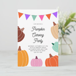 Leuke Halloween Kleurrijke Kinderen Pompoen Snijfe Kaart