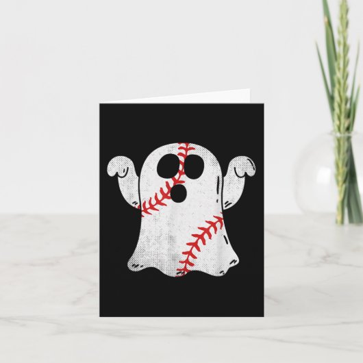 Leuke Halloween kostuum Honkbal Spook Honkbal Lief Kaart (Voorkant)