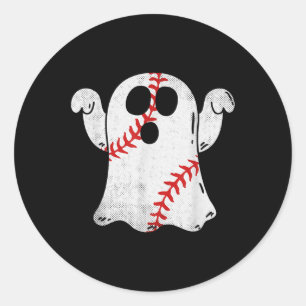 Leuke Halloween kostuum Honkbal Spook Honkbal Lief Ronde Sticker