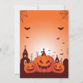 Leuke Halloween-kostuumfeestuitnodiging Aanpasbaar Kaart (Achterkant)
