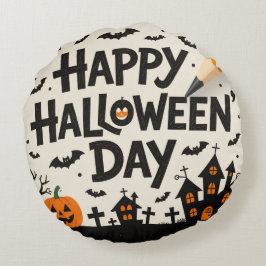 Leuke Halloween kussenhoes Rond Kussen