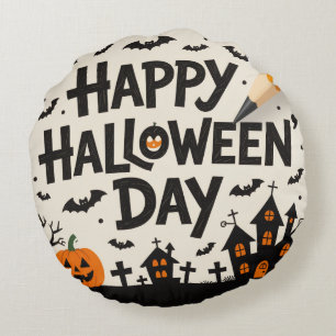 Leuke Halloween kussenhoes Rond Kussen