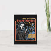 Leuke Halloween Laten we kijken Horror Films Ghost Kaart (Voorkant)