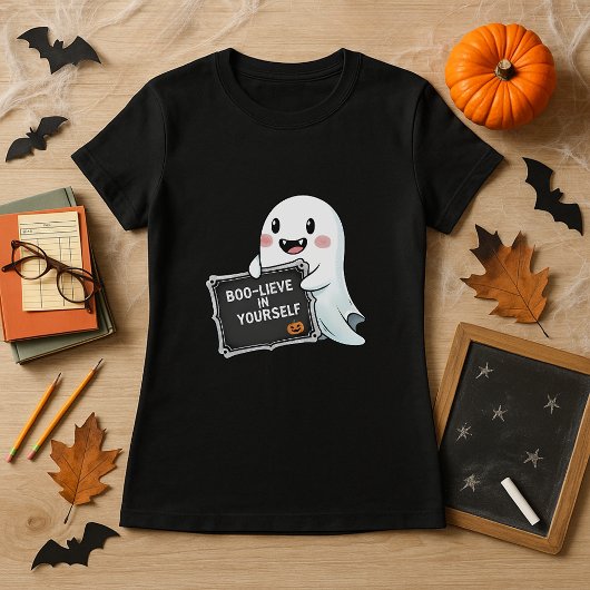 Leuke Halloween leraar BOO-LIEVE in Jezelf Ghost T-shirt