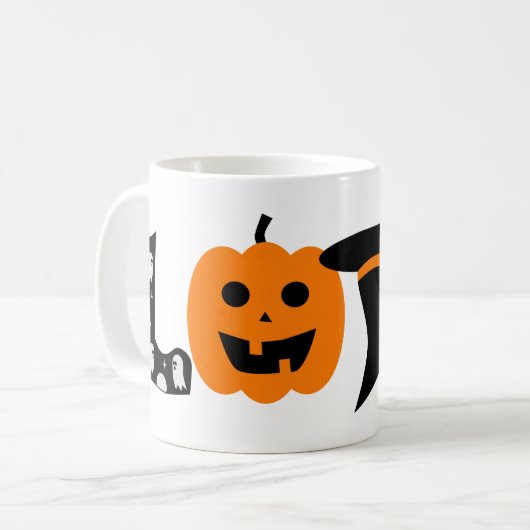 Leuke Halloween liefde Koffiemok (Voorkant links)