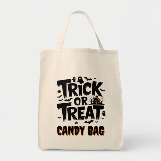 Leuke Halloween met trick-or-treat borden! Tote Bag (Voorkant)