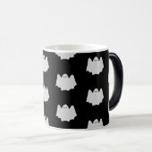 Leuke Halloween Mok - Zwart-wit spookpatroon (Voorkant rechts)
