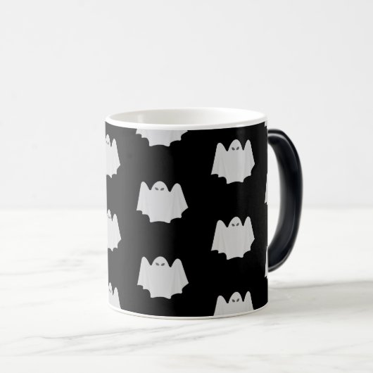 Leuke Halloween Mok - Zwart-wit spookpatroon (Voorkant rechts)