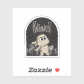 Leuke Halloween mummie Sticker (Vel)