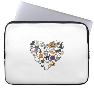 Leuke Halloween-ontwerpen Halloween-hart Laptop Sleeve