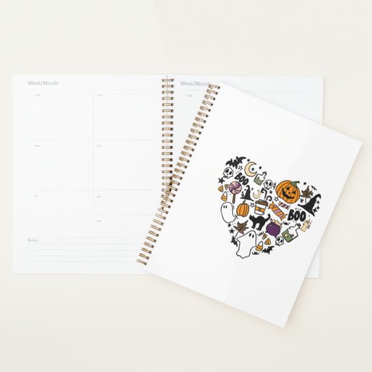 Leuke Halloween-ontwerpen Halloween-hart Planner (Display)