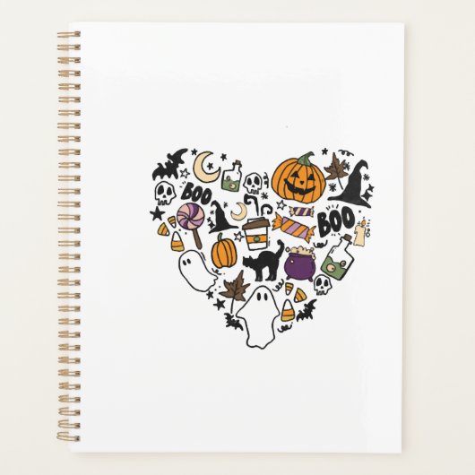 Leuke Halloween-ontwerpen Halloween-hart Planner (Voorkant)