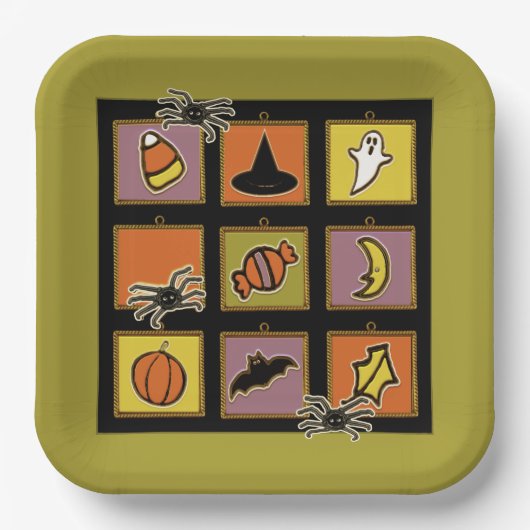 Leuke Halloween Papieren Bordje (Voorkant)