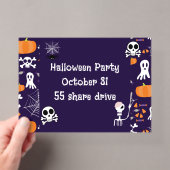Leuke Halloween-patroon Acryl Uitnodigingen (Insitu (Draagbaar))