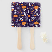 Leuke Halloween-patroon Handwaaier (Voorkant en achterkant)