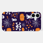 Leuke Halloween-patroon iPhone Hoesje (Achterkant horizontaal)