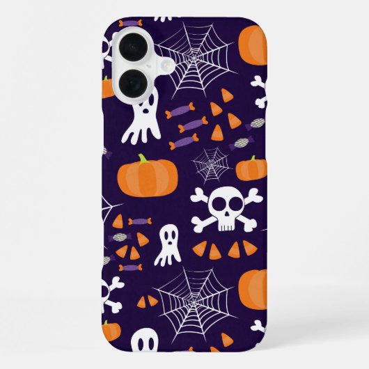 Leuke Halloween-patroon iPhone Hoesje (Achterkant)