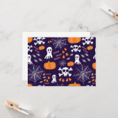 Leuke Halloween-patroon Kaart (Voorkant / Achterkant in situ)