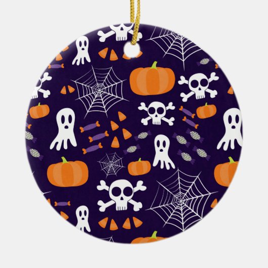 Leuke Halloween-patroon Keramisch Ornament (Voorkant)