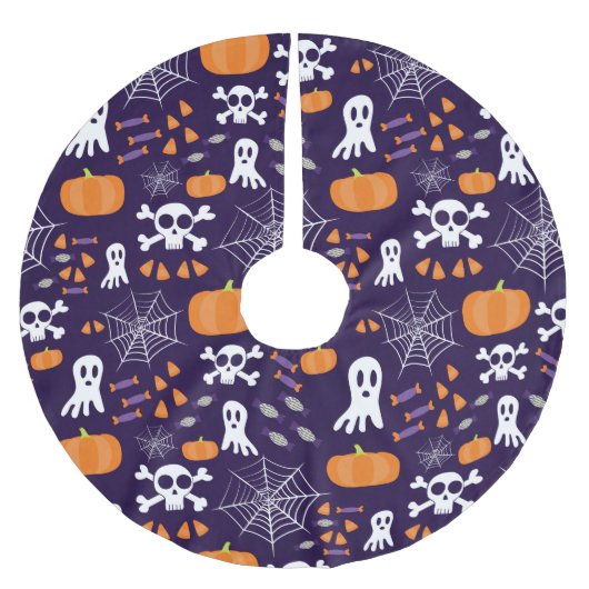 Leuke Halloween-patroon Kerstboom Rok (Voorkant)