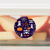Leuke Halloween-patroon Labels (Aangebracht)
