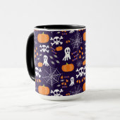 Leuke Halloween-patroon Mok (Voorkant links)