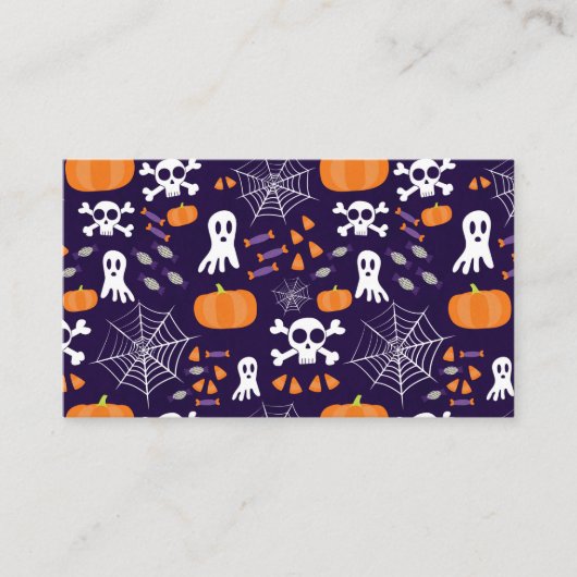 Leuke Halloween-patroon Visitekaartje (Voorkant)