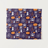 Leuke Halloween-patroon Wandkleed (Voorkant (horizontaal))