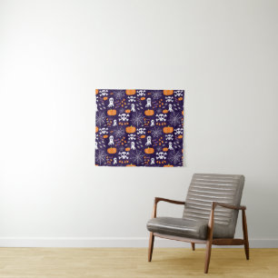 Leuke Halloween-patroon Wandkleed