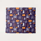 Leuke Halloween-patroon Wandkleed (Voorkant (horizontaal))