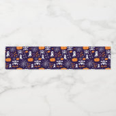 Leuke Halloween-patroon Waterfles Etiket (Enkel label)