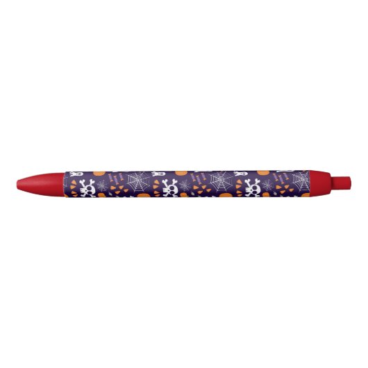 Leuke Halloween-patroon Zwarte Inkt Pen (Voorkant)
