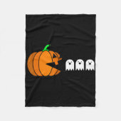 Leuke Halloween Pompoen Eating Ghost Fleece Deken (Voorkant)