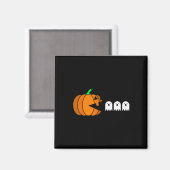 Leuke Halloween Pompoen Eating Ghost Magneet (Voorkant / Achterkant)