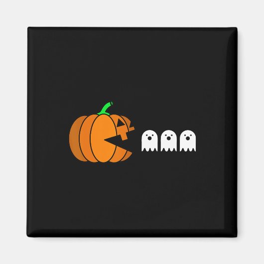 Leuke Halloween Pompoen Eating Ghost Magneet (Voorkant)