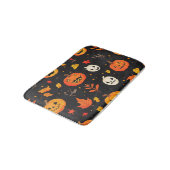 Leuke Halloween pompoen en bladeren Print Badmat (Gekanteld)