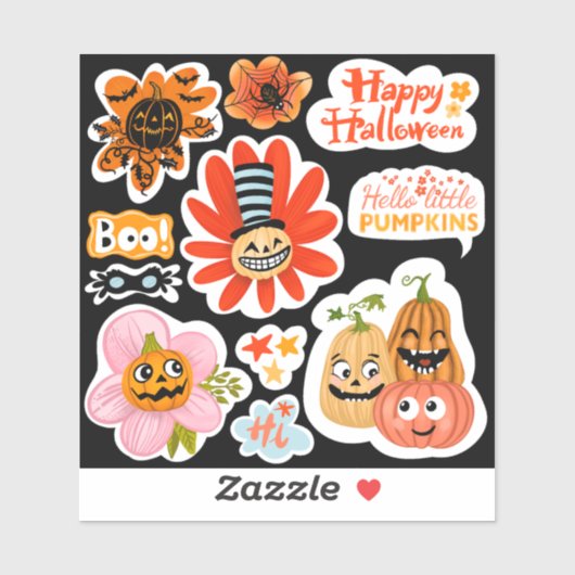 Leuke Halloween pompoen grappige stickers (Vel)