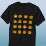 Leuke Halloween pompoen lantaarn patroon T-shirt<br><div class="desc">Leuke en spookachtige Halloween pompoen lantaarns. Eek! Originele versie door Nic Squirrell.</div>