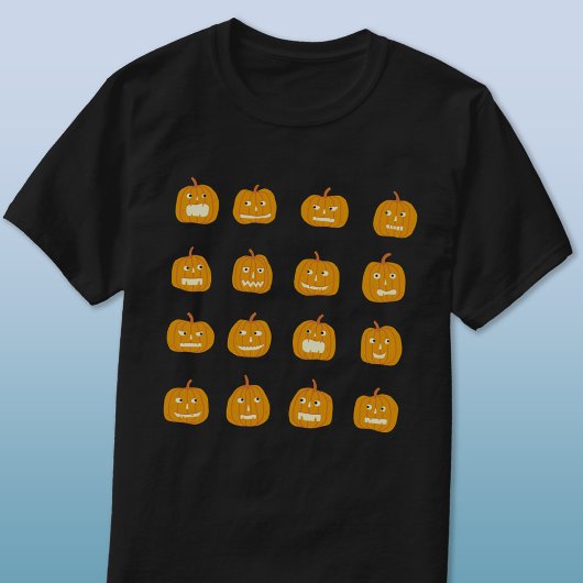 Leuke Halloween pompoen lantaarn patroon T-shirt