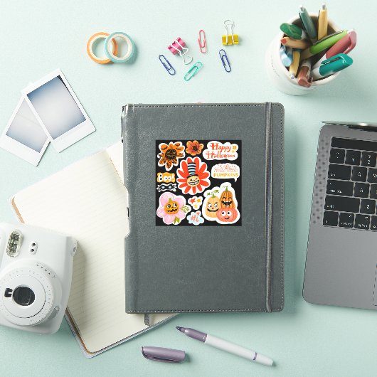 Leuke Halloween pompoen leuke stickers (iPad Cover)