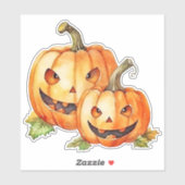 Leuke Halloween pompoen, Sticker (Vel)