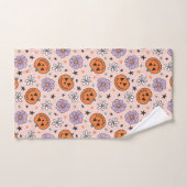 Leuke Halloween pompoenen en bloemen patroon Bad Handdoek (Handdoek)