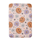 Leuke Halloween pompoenen en bloemen patroon Badmat (Voorkant Verticaal)