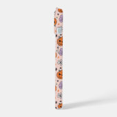 Leuke Halloween pompoenen en bloemen patroon iPhone 15 Case (Linkerkant)