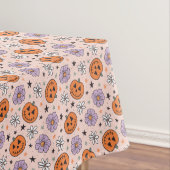 Leuke Halloween pompoenen en bloemen patroon Tafelkleed (Voorbeeld)