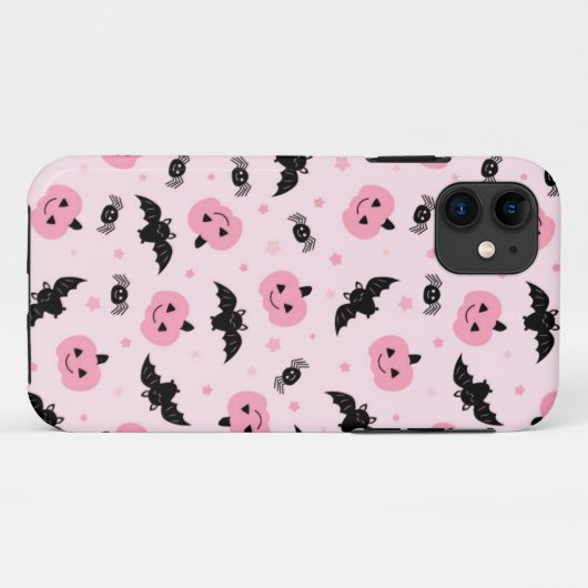 Leuke Halloween pompoenen en vleermuispatroon Case-Mate iPhone Case (Achterkant (horizontaal))
