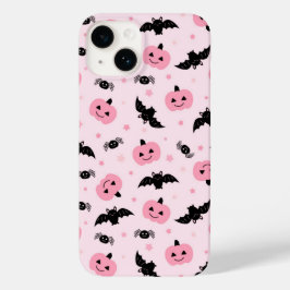 Leuke Halloween pompoenen en vleermuispatroon Case-Mate iPhone 14 Hoesje